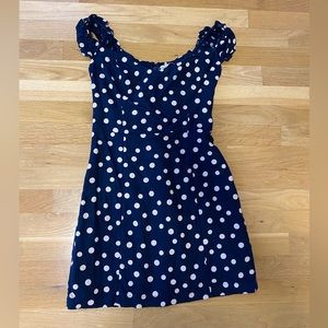 Abercrombie & Fitch Navy Polka Dot Dress